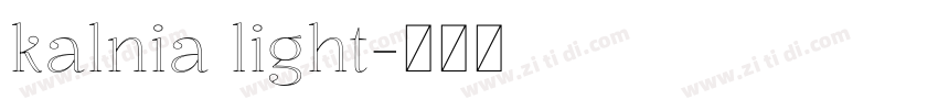 kalnia light字体转换